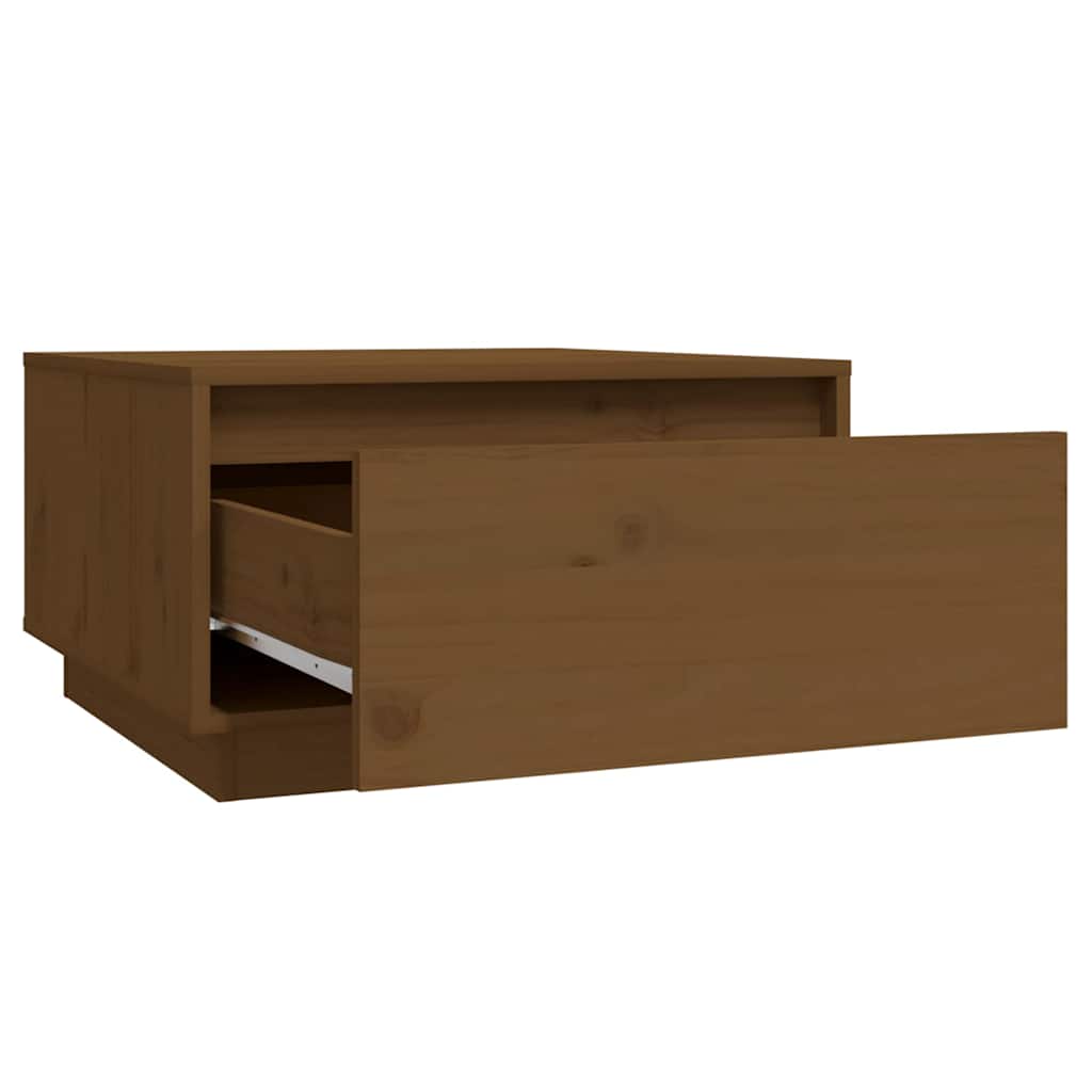 Tavolino da Salotto ambra 55x56x32 cm in Legno Massello di Pino