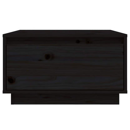 Tavolino da Salotto Nero 55x56x32 cm in Legno Massello di Pino | homemem39