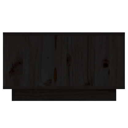 Tavolino da Salotto Nero 55x56x32 cm in Legno Massello di Pino | homemem39