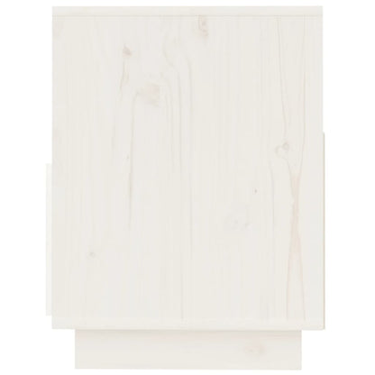 Mobile Porta TV Bianco 140x37x50 cm in Legno Massello di Pino - homemem39