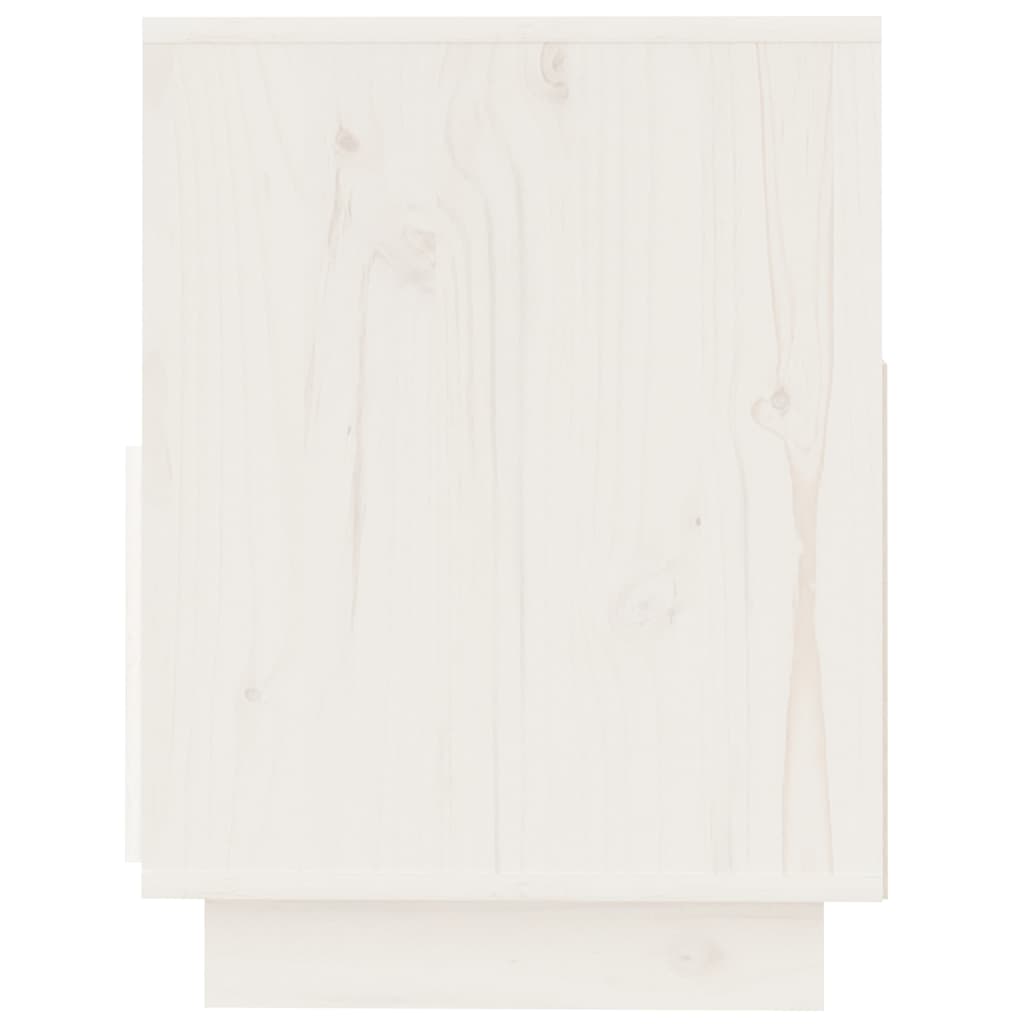 Mobile Porta TV Bianco 140x37x50 cm in Legno Massello di Pino
