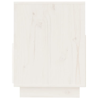 Mobile Porta TV Bianco 140x37x50 cm in Legno Massello di Pino