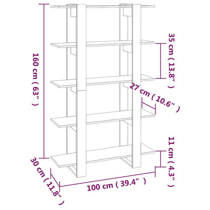 Libreria/Divisorio Grigio Cemento 100x30x160 cm | homemem39