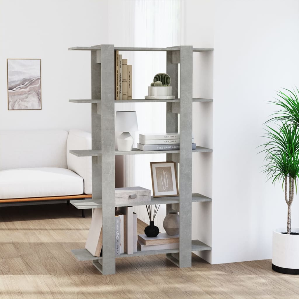 Libreria/Divisorio Grigio Cemento 100x30x160 cm | homemem39