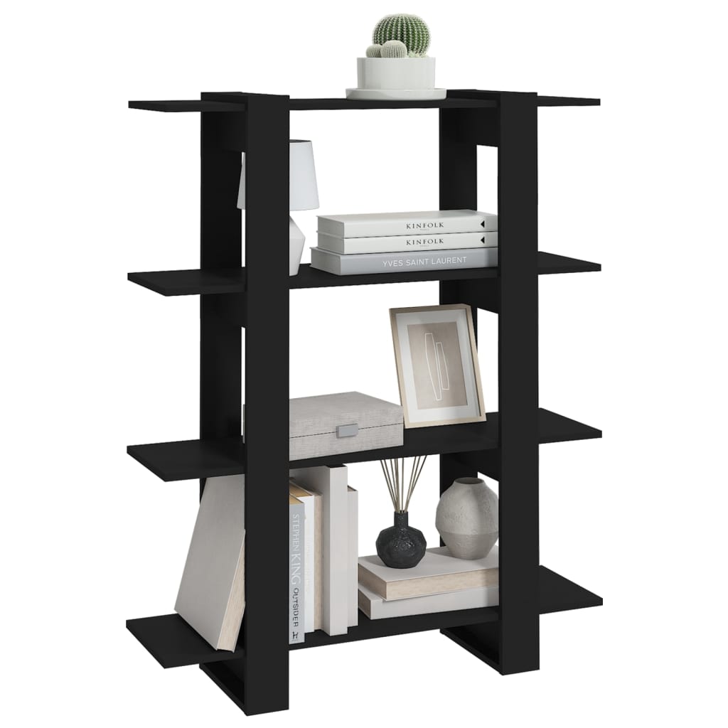 Libreria/Divisorio Nero 100x30x123,5 cm | homemem39
