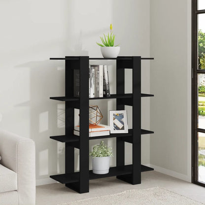 Libreria/Divisorio Nero 100x30x123,5 cm | homemem39