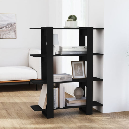 Libreria/Divisorio Nero 100x30x123,5 cm | homemem39