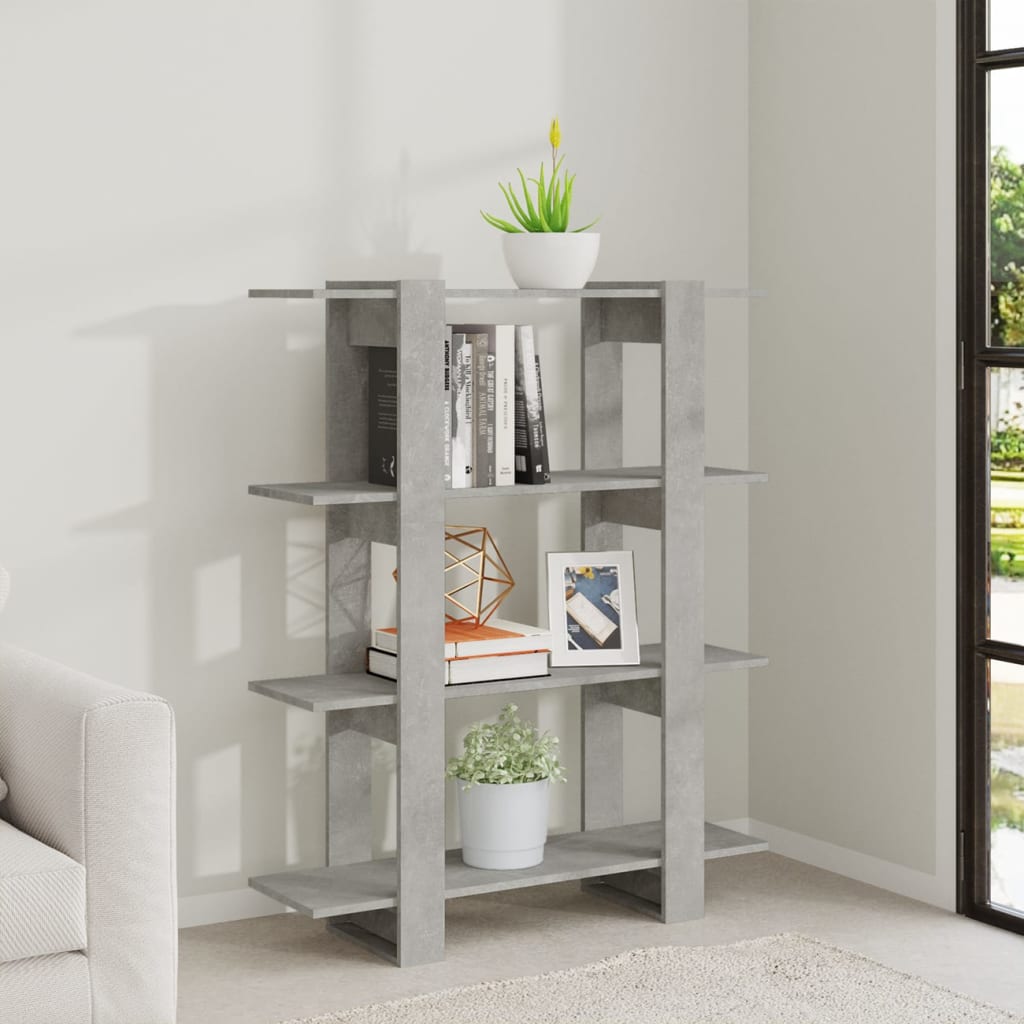 Libreria/Divisorio Grigio Cemento 100x30x123,5 cm | homemem39