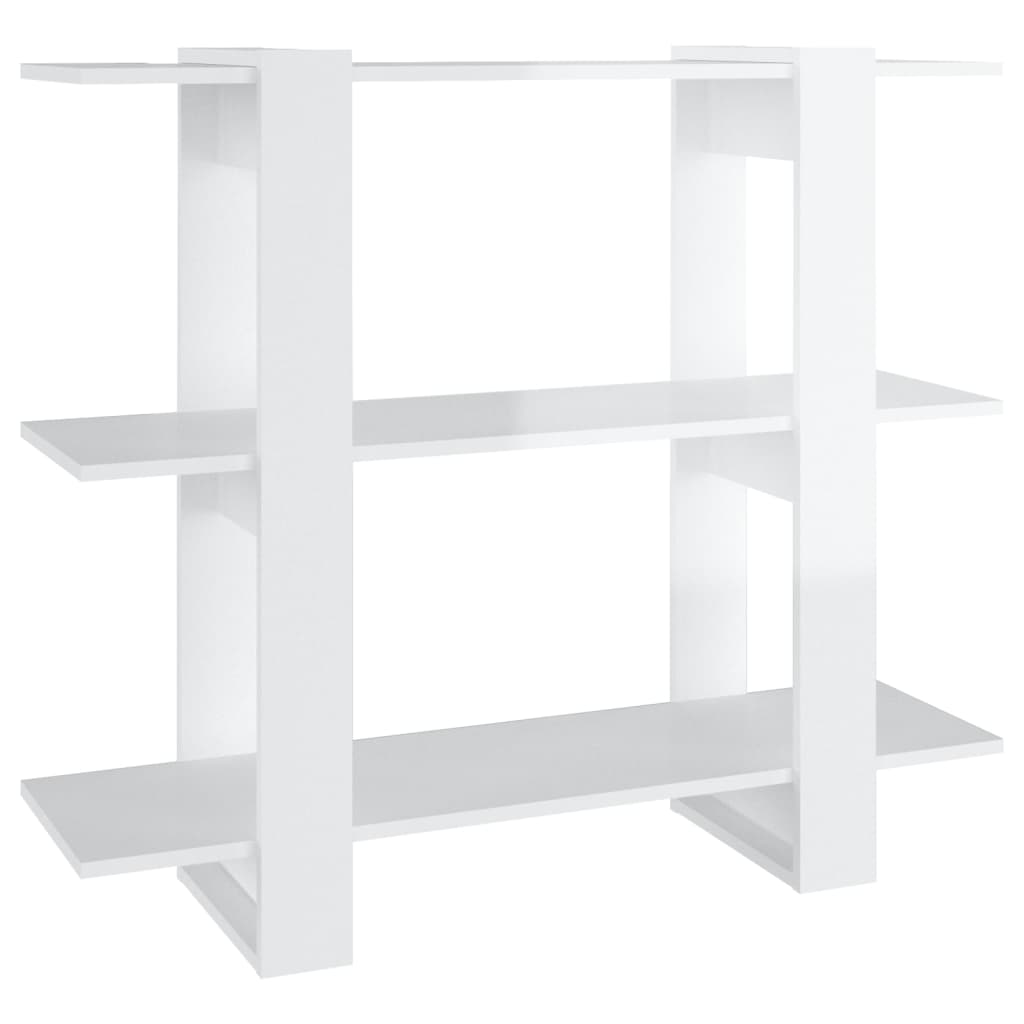 Libreria/Divisorio Bianco Lucido 100x30x87 cm | homemem39