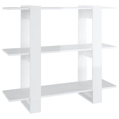 Libreria/Divisorio Bianco Lucido 100x30x87 cm | homemem39
