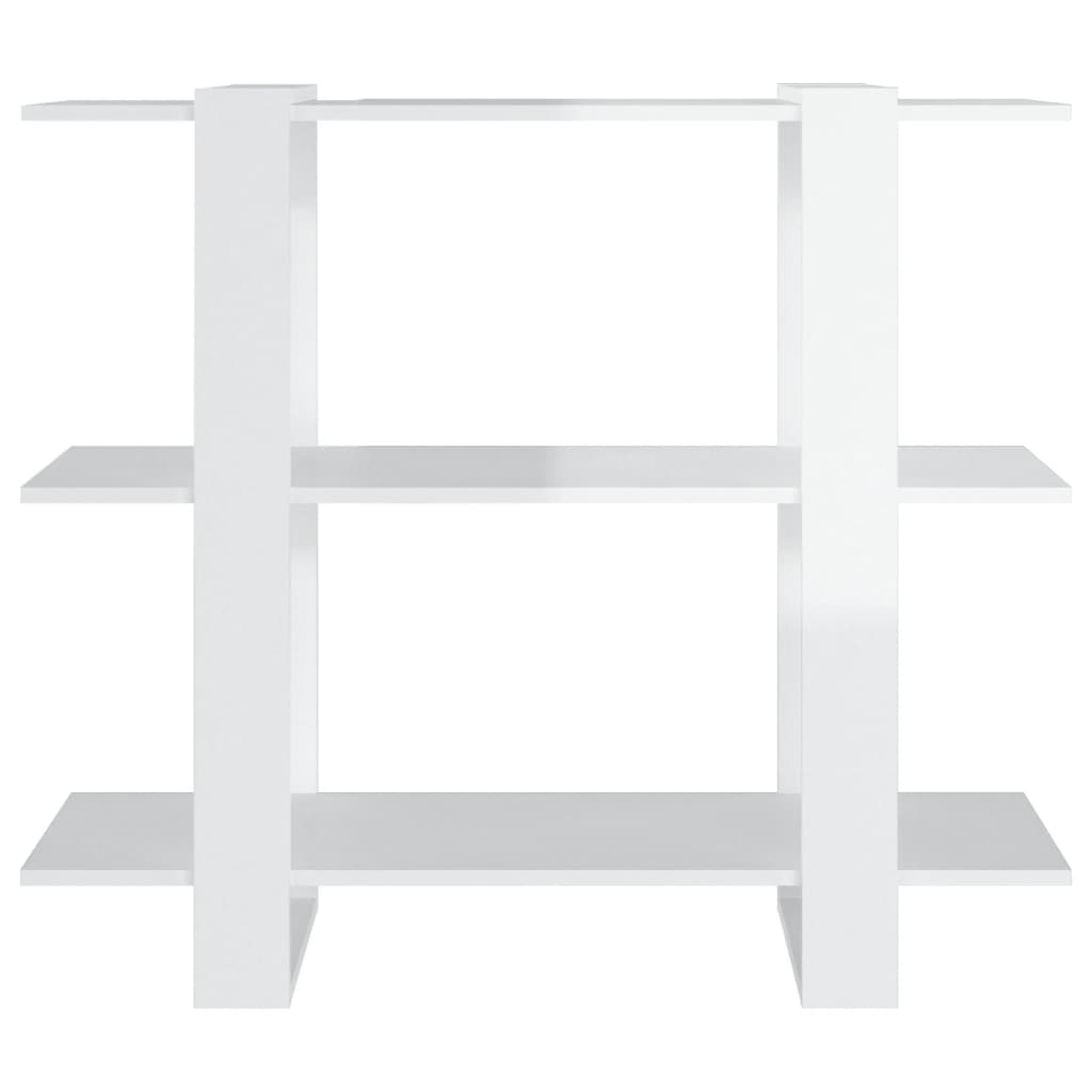 Libreria/Divisorio Bianco Lucido 100x30x87 cm | homemem39