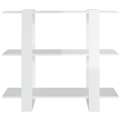 Libreria/Divisorio Bianco Lucido 100x30x87 cm | homemem39