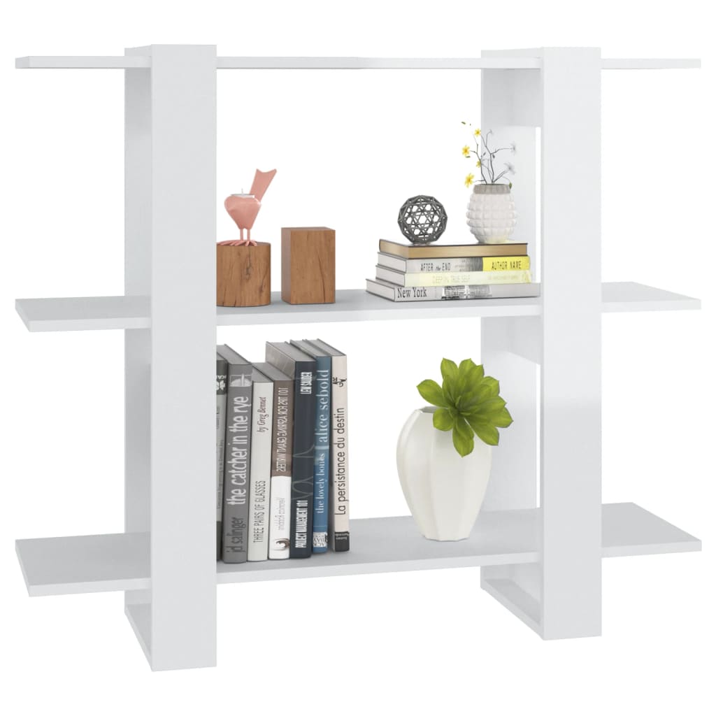Libreria/Divisorio Bianco Lucido 100x30x87 cm | homemem39