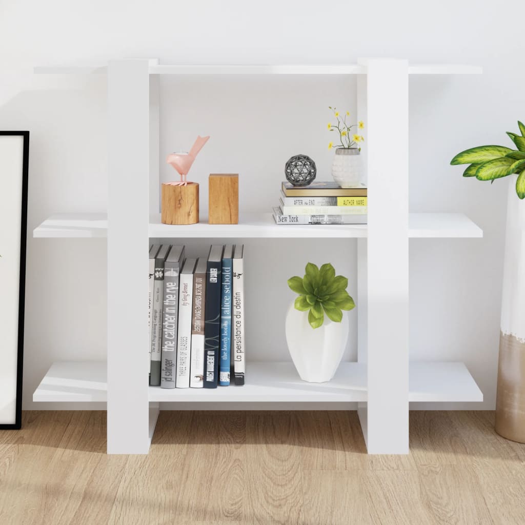 Libreria/Divisorio Bianco Lucido 100x30x87 cm | homemem39