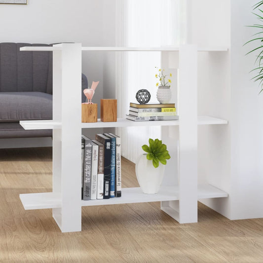 Libreria/Divisorio Bianco Lucido 100x30x87 cm | homemem39