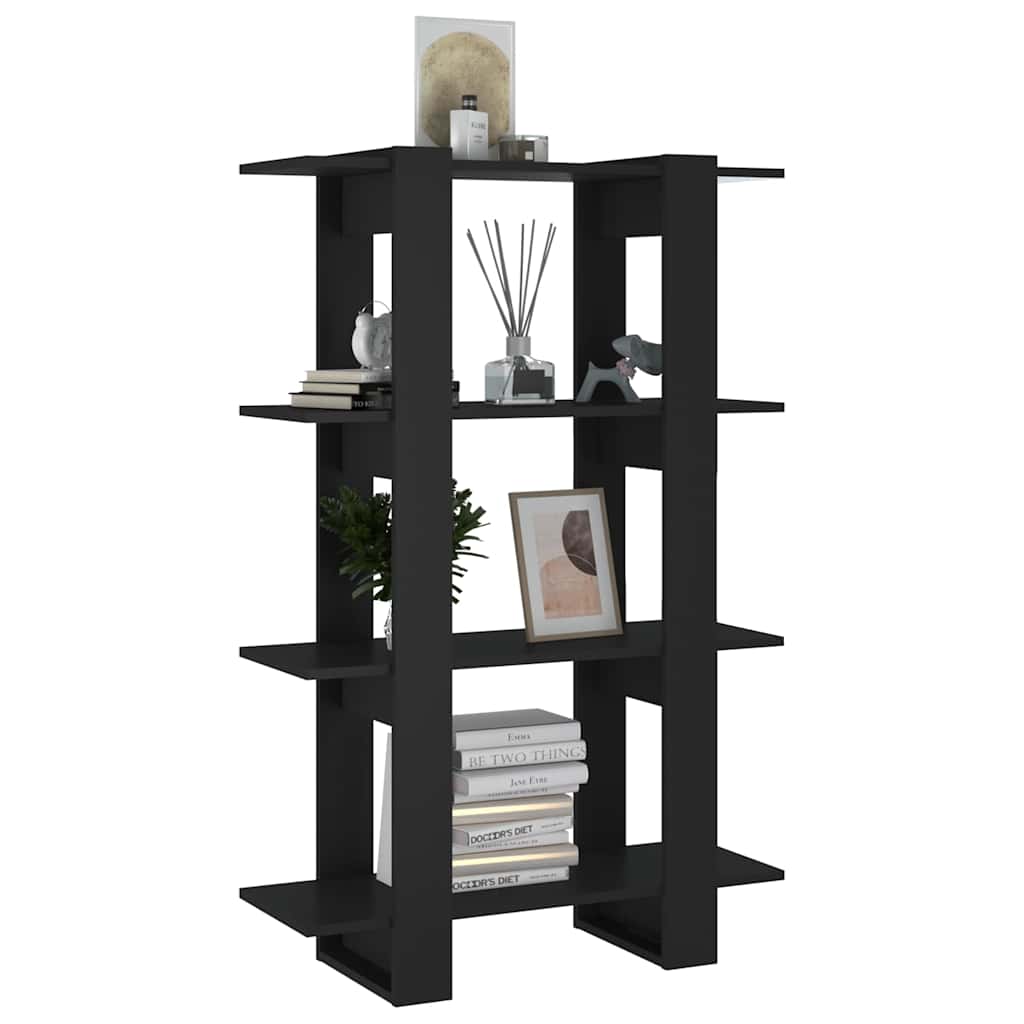 Libreria/Divisorio Nero 80x30x123,5 cm