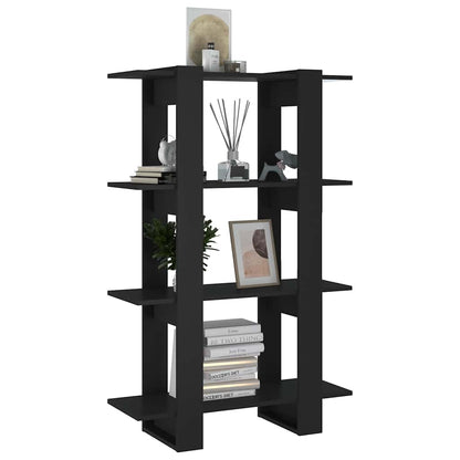Libreria/Divisorio Nero 80x30x123,5 cm