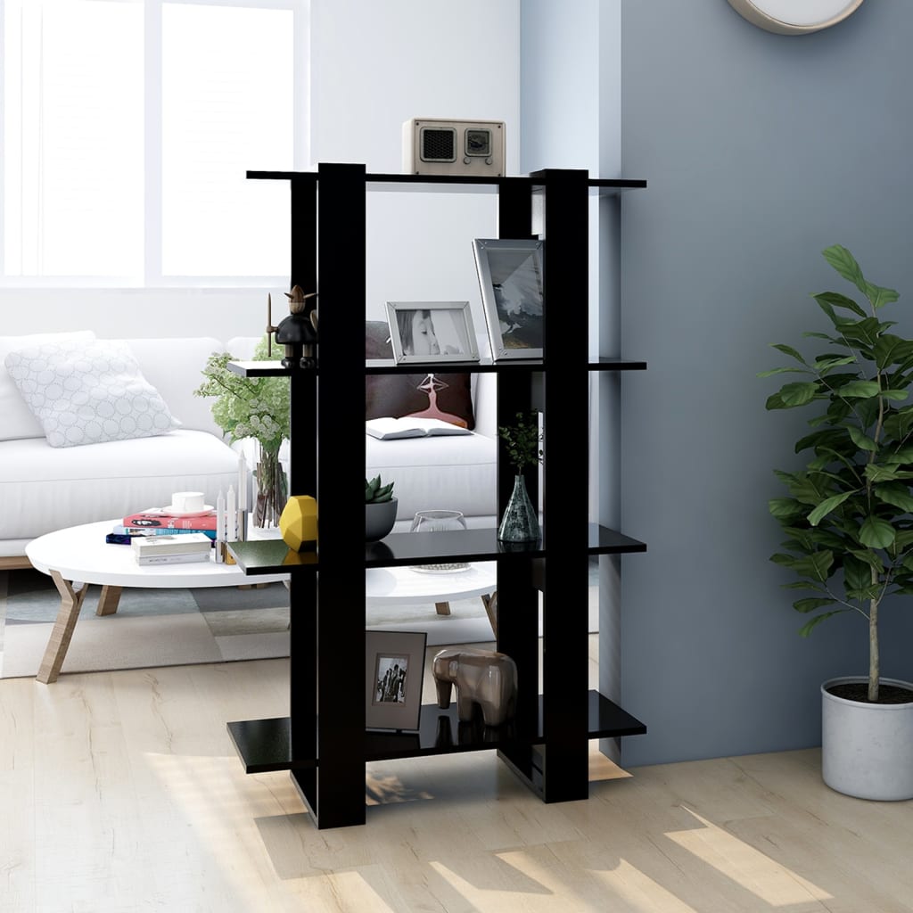 Libreria/Divisorio Nero 80x30x123,5 cm | homemem39