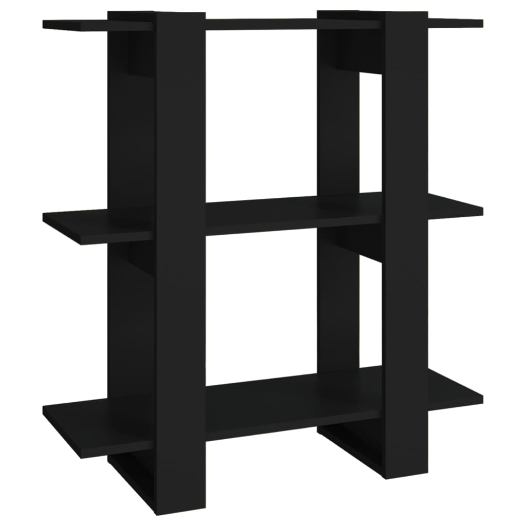 Libreria/Divisorio Nero 80x30x87 cm | homemem39