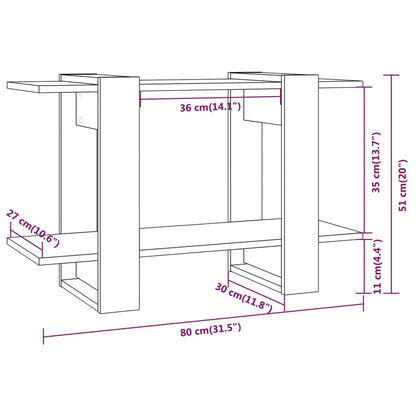 Libreria/Divisorio Bianco 80x30x51 cm | homemem39