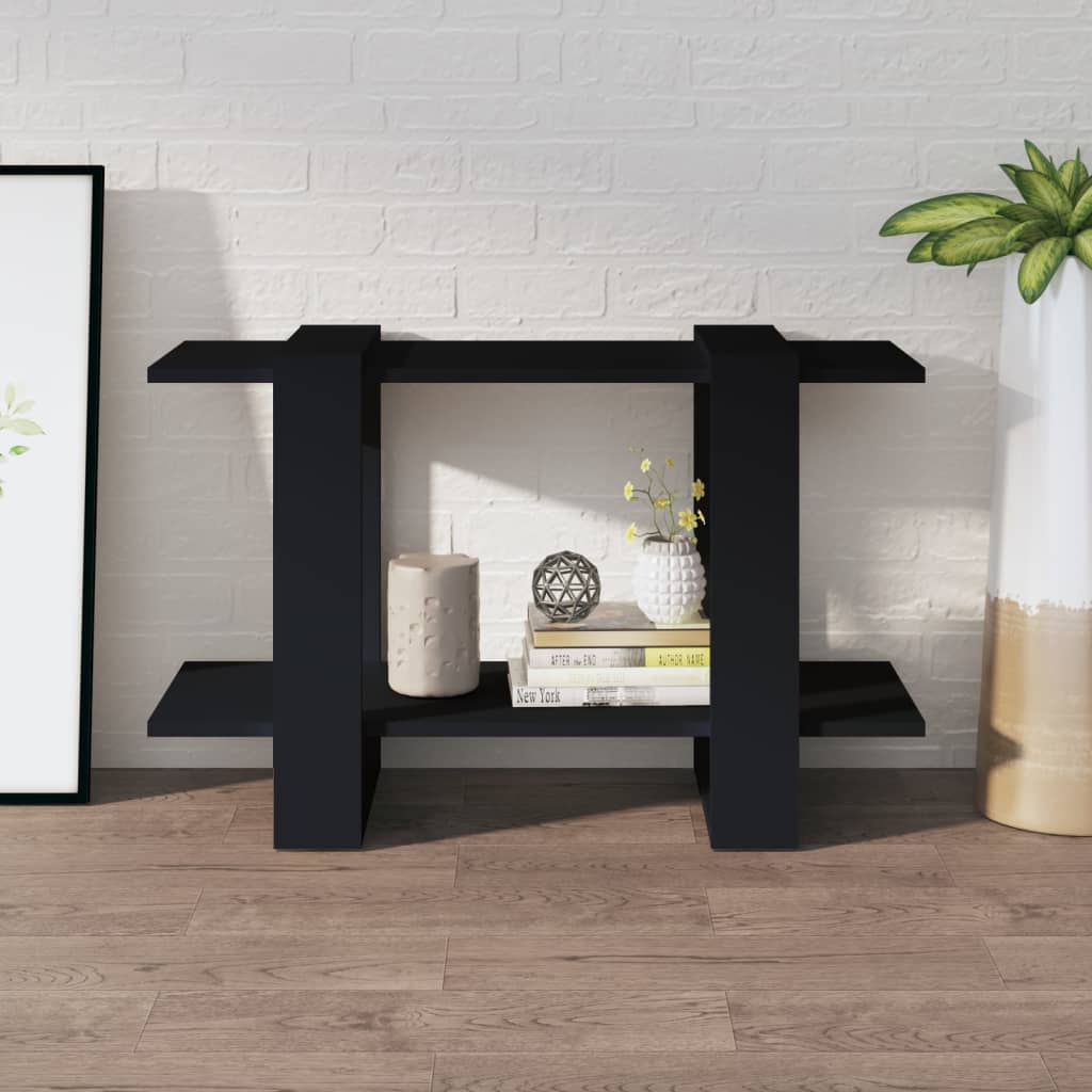 Libreria/Divisorio Nero 80x30x51 cm | homemem39