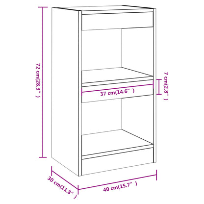 Libreria/Divisorio Nero 40x30x72 cm | homemem39
