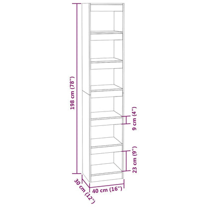 Libreria/Divisorio Grigio Cemento 40x30x198 cm
