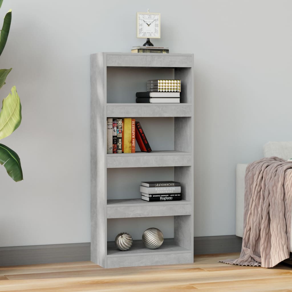 Libreria/Divisorio Grigio Cemento 60x30x135cm Legno Multistrato | homemem39