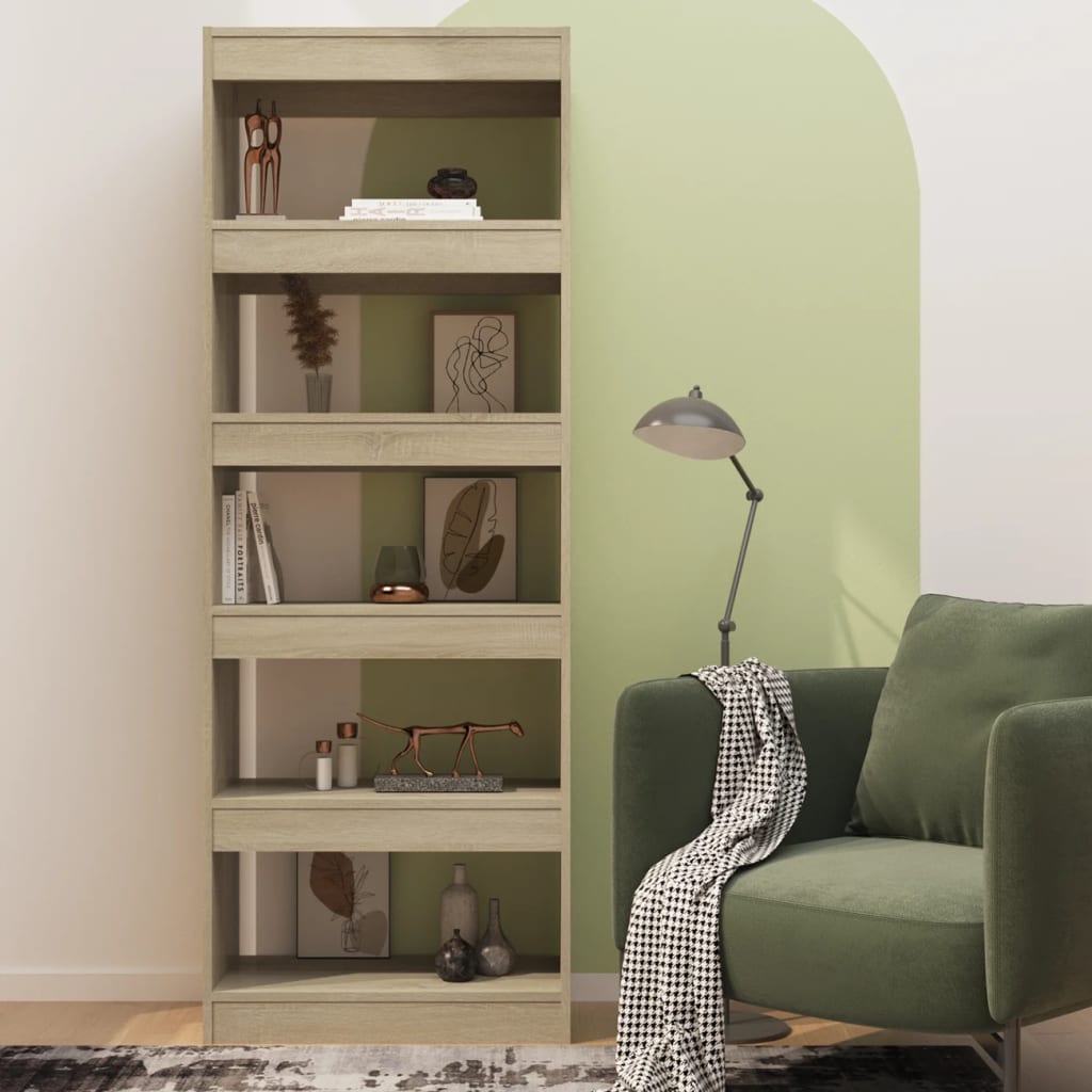 Libreria/Divisorio Rovere Sonoma 60x30x166 cm in Truciolato | homemem39