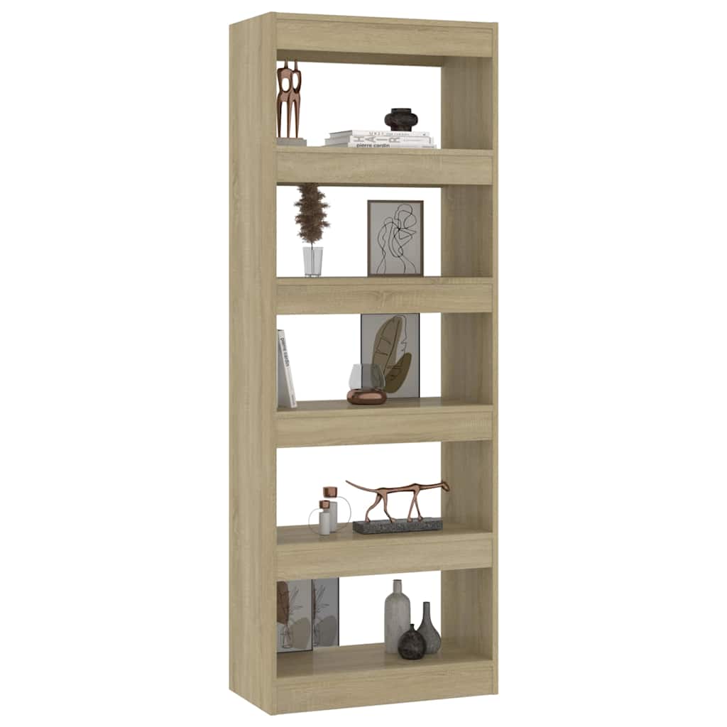 Libreria/Divisorio Rovere Sonoma 60x30x166 cm in Truciolato