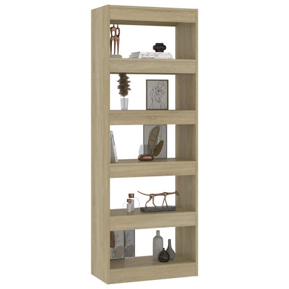 Libreria/Divisorio Rovere Sonoma 60x30x166 cm in Truciolato