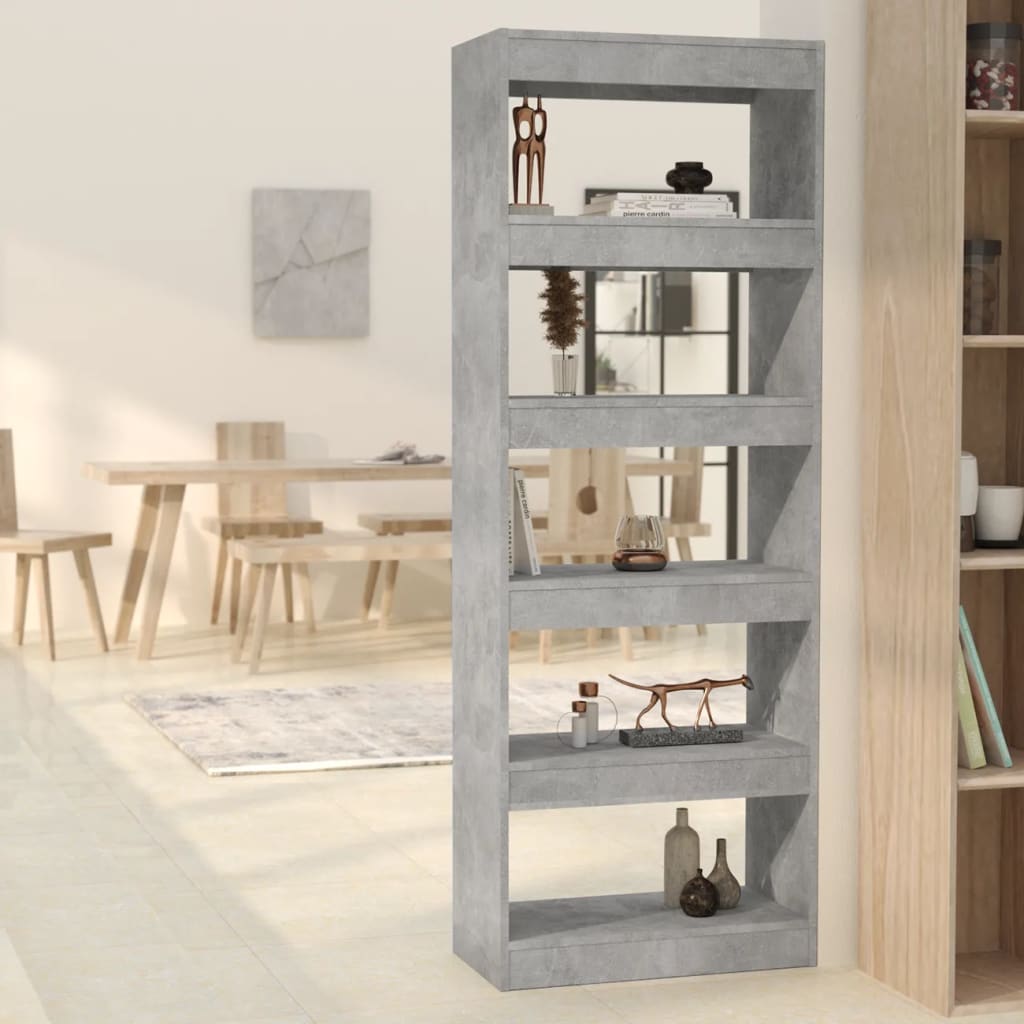 Libreria/Divisorio Grigio Cemento 60x30x166 cm in Truciolato | homemem39