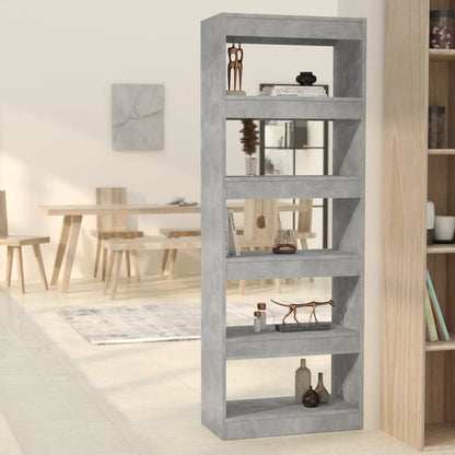 Libreria/Divisorio Grigio Cemento 60x30x166 cm in Truciolato | homemem39