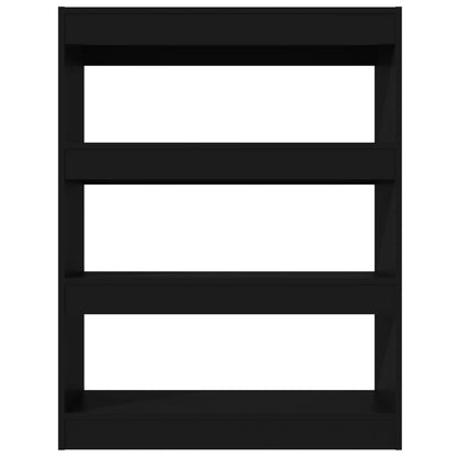 Libreria/Divisorio Nero 80x30x103 cm in Legno Multistrato