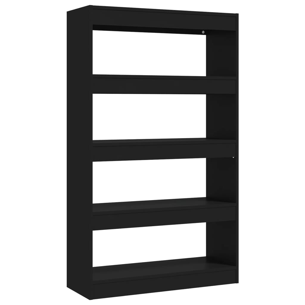 Libreria/Divisorio Nero 80x30x135 cm in Truciolato | homemem39