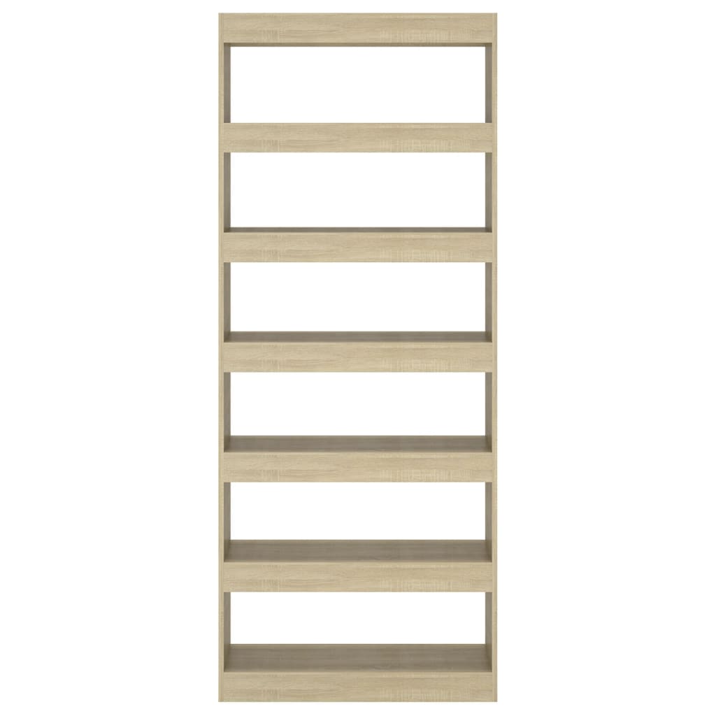 Libreria/Divisorio Rovere Sonoma 80x30x198 cm in Truciolato