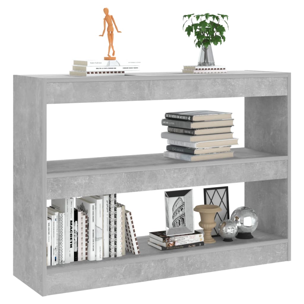 Libreria/Divisorio Grigio Cemento 100x30x72 cm | homemem39