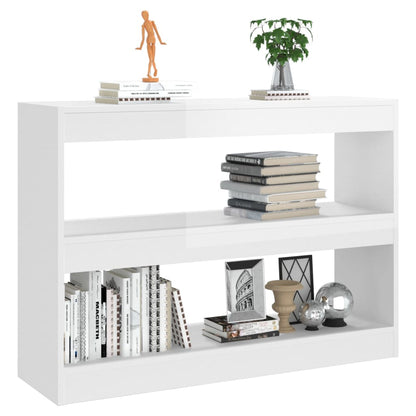 Libreria/Divisorio Bianco Lucido 100x30x72 cm - homemem39