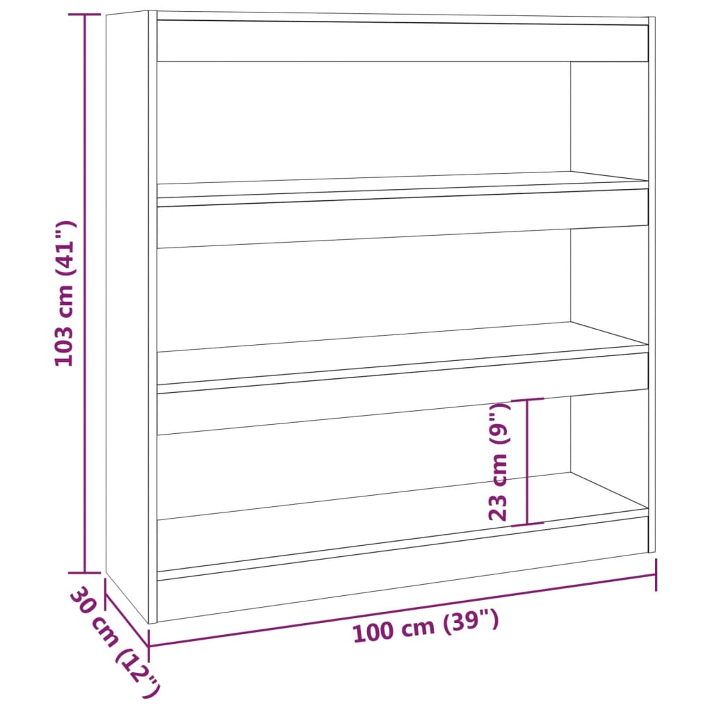 Libreria/Divisorio Bianco 100x30x103 cm | homemem39