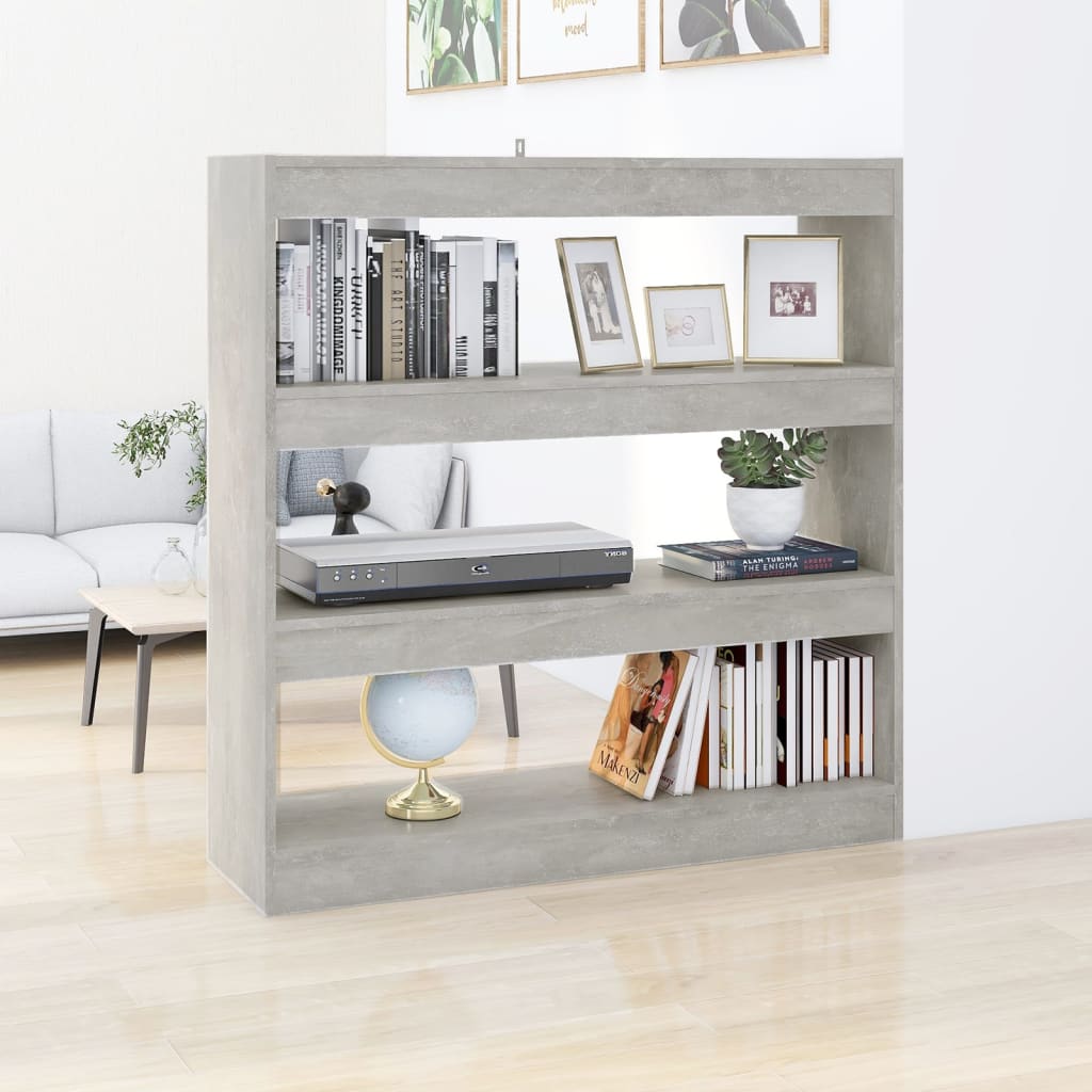 Libreria/Divisorio Grigio Cemento 100x30x103 cm | homemem39