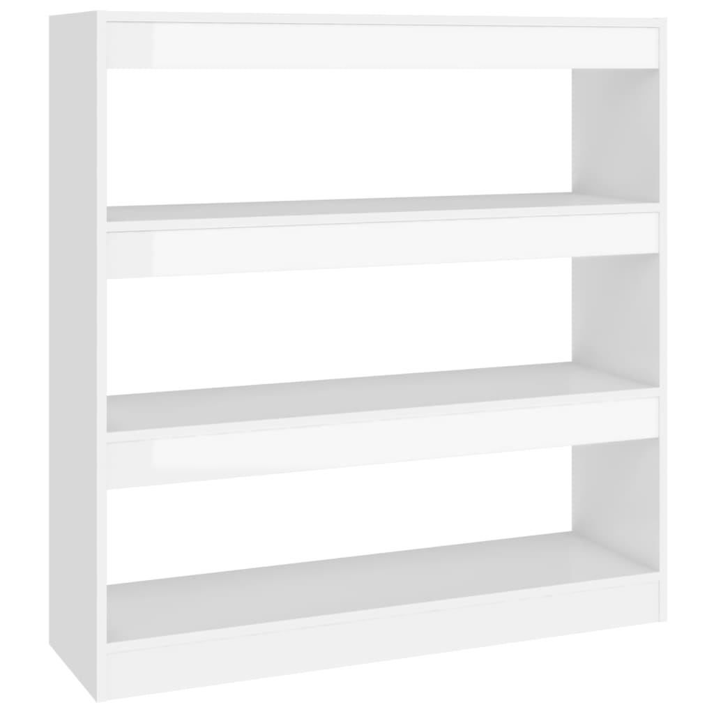 Libreria/Divisorio Bianco Lucido 100x30x103 cm - homemem39