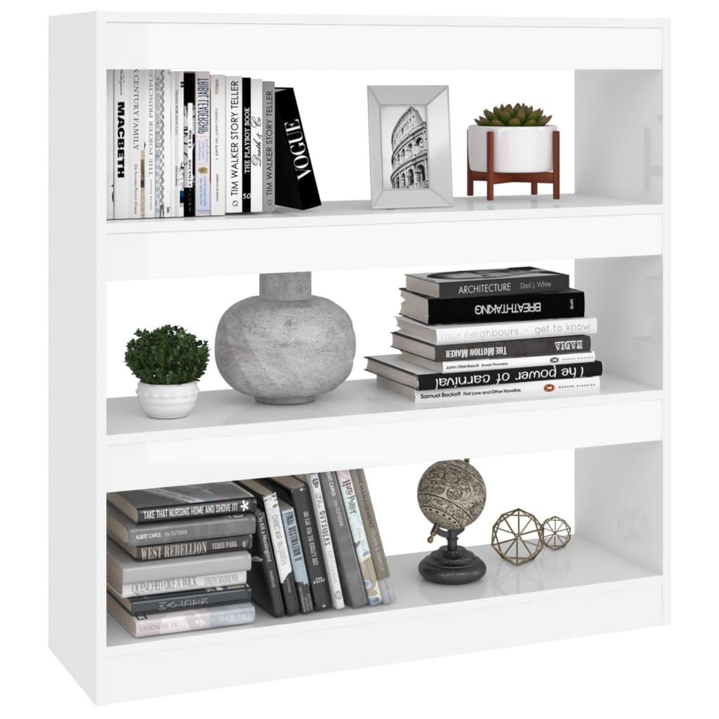 Libreria/Divisorio Bianco Lucido 100x30x103 cm - homemem39