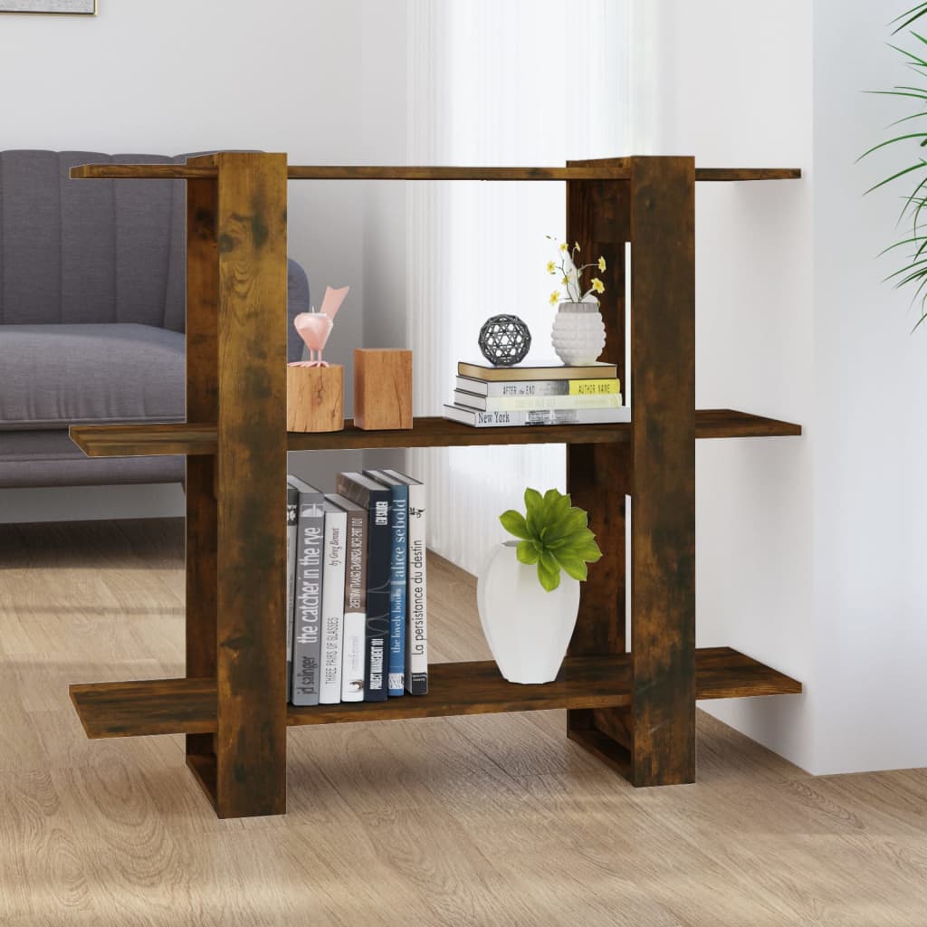 Libreria/Divisorio Rovere Fumo 100x30x87 cm | homemem39