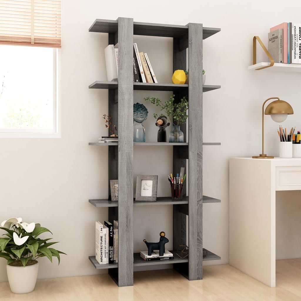 Libreria/Divisorio Grigio Sonoma 80x30x160 cm in Truciolato | homemem39