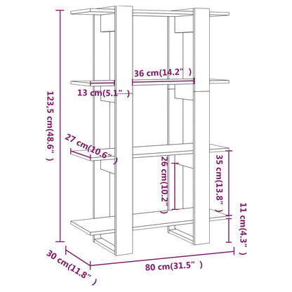 Libreria/Divisorio Grigio Sonoma 80x30x123,5 cm | homemem39