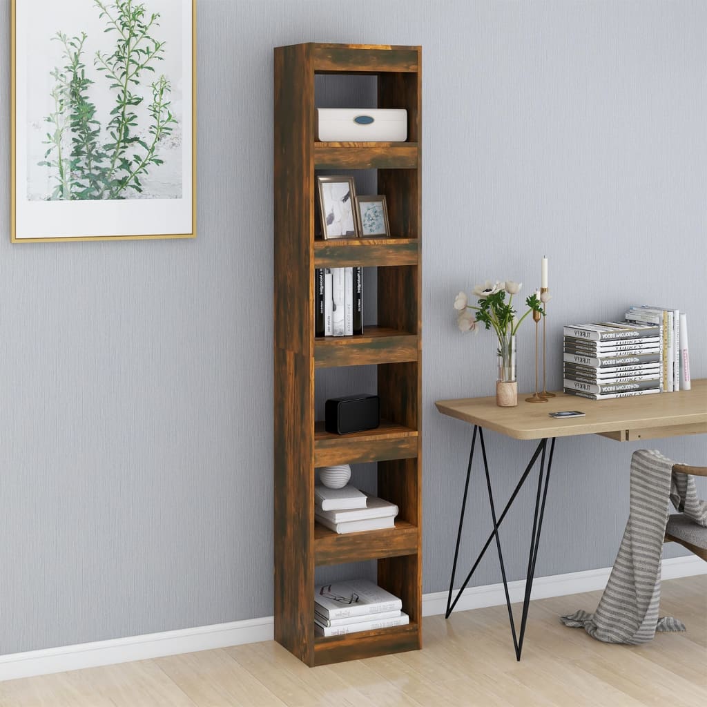 Libreria/Divisorio Rovere Fumo 40x30x198 cm | homemem39