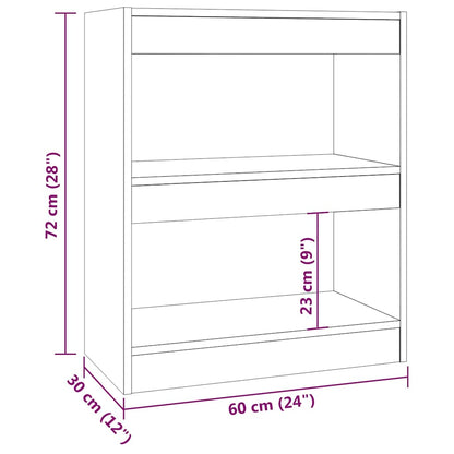 Libreria/Divisorio Grigio Sonoma 60x30x72 cm