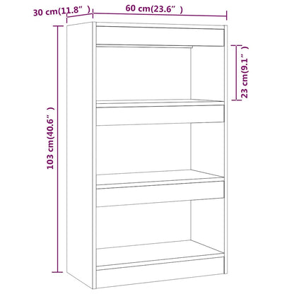 Libreria/Divisorio Rovere Fumo 60x30x103 cm in Truciolato