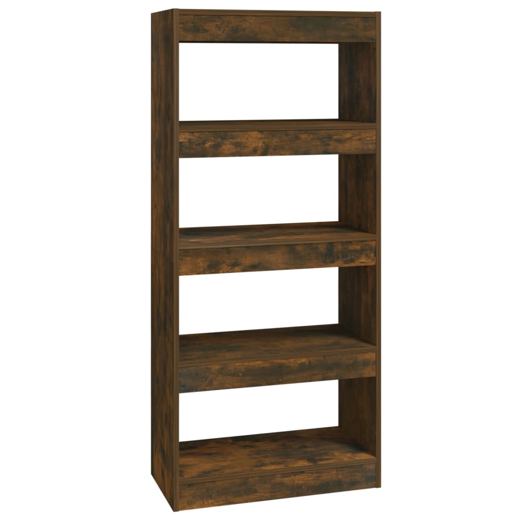 Libreria/Divisorio Rovere Fumo 60x30x135 cm Legno Multistrato | homemem39