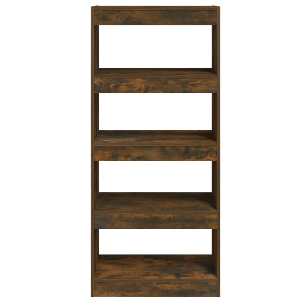 Libreria/Divisorio Rovere Fumo 60x30x135 cm Legno Multistrato | homemem39